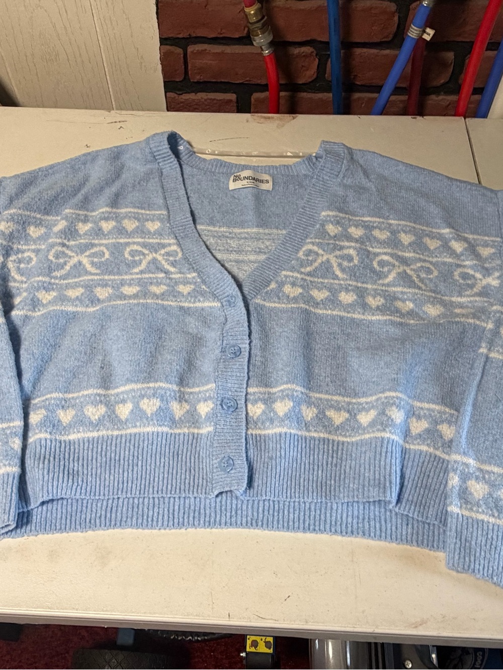 No Boundaries Blue Bow Cardigan